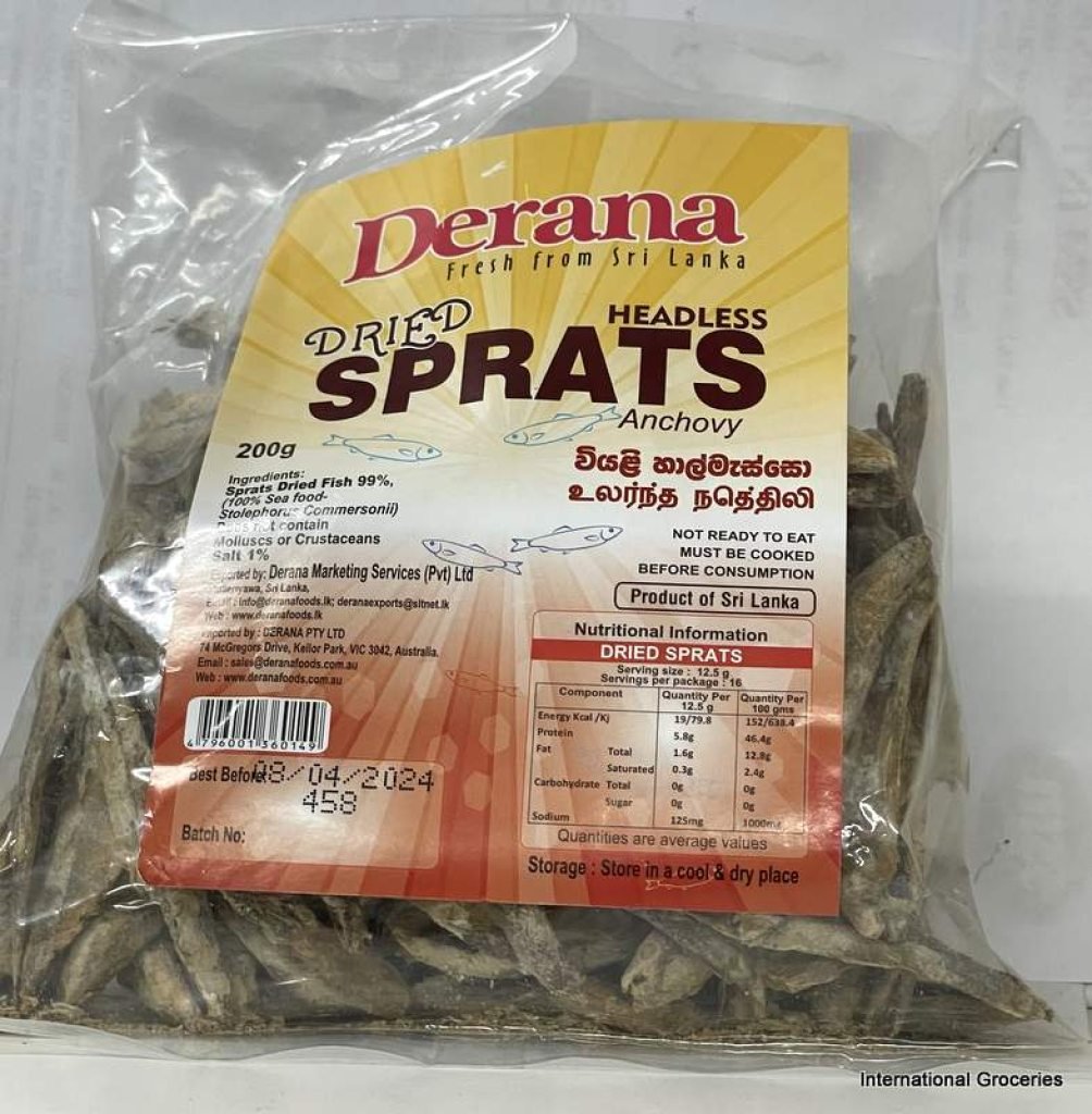 DERANA DRIED SPRATS 200GM